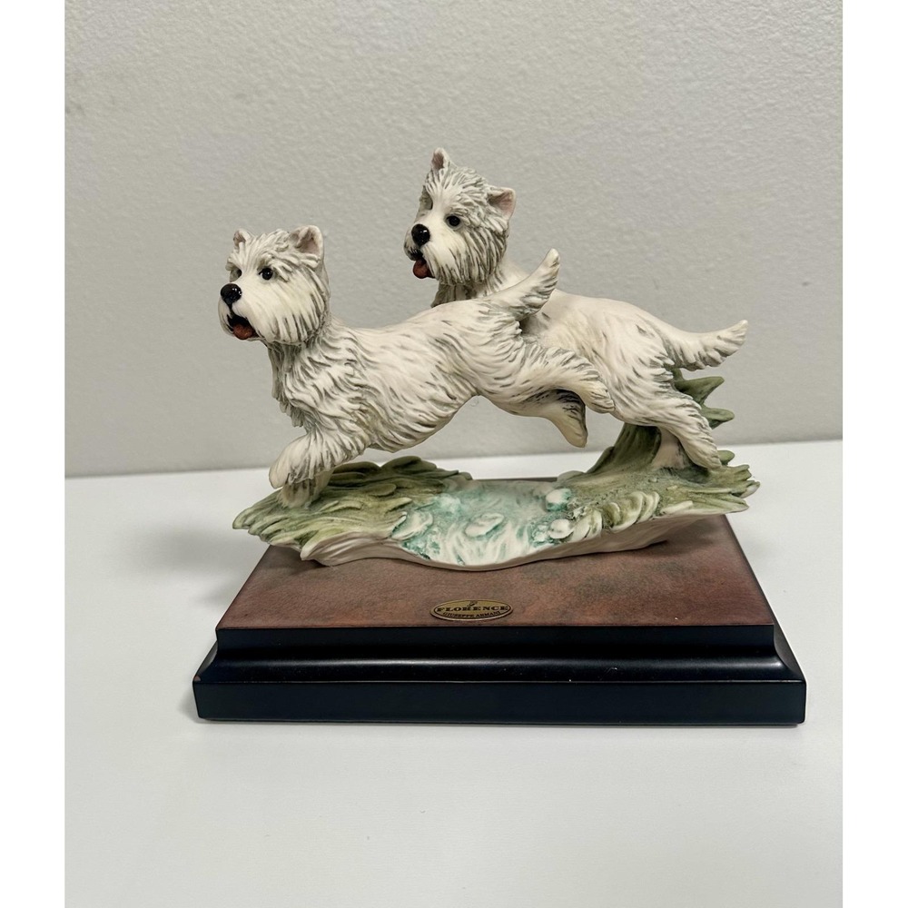 GIUSEPPE ARMANI Figurine "WESTIES"  West Highland Terrior  Dog 732-S - Vintage